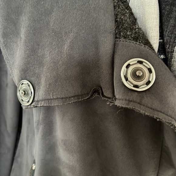 Transit 251 Charcoal Faux Suede & Wool Maxi Coat.  XS - Picture 7 of 16